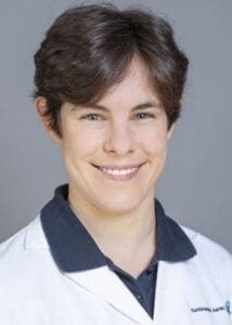 Porträt der Autorin Dr. med. Dr. phil. Muriel Dysli, Leitende Ärztin Stv. Ophthalmologie, Ltg. Strabologie/Neuroophthalmologie/ Kinderophthalmologie Augenklinik, Kantonsspital
